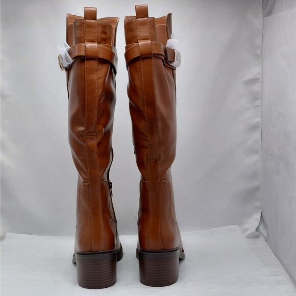 ShoeDazzle Womens Riding Boots Size 8 Brown Knee High Western Coastal Cowgirl - Picture 4 of 8